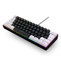 Ultra-Compact Game Keyboard Backlit Keyboard Floating Keycaps 61 Keys Adjustable Backlight Brightness Keypad